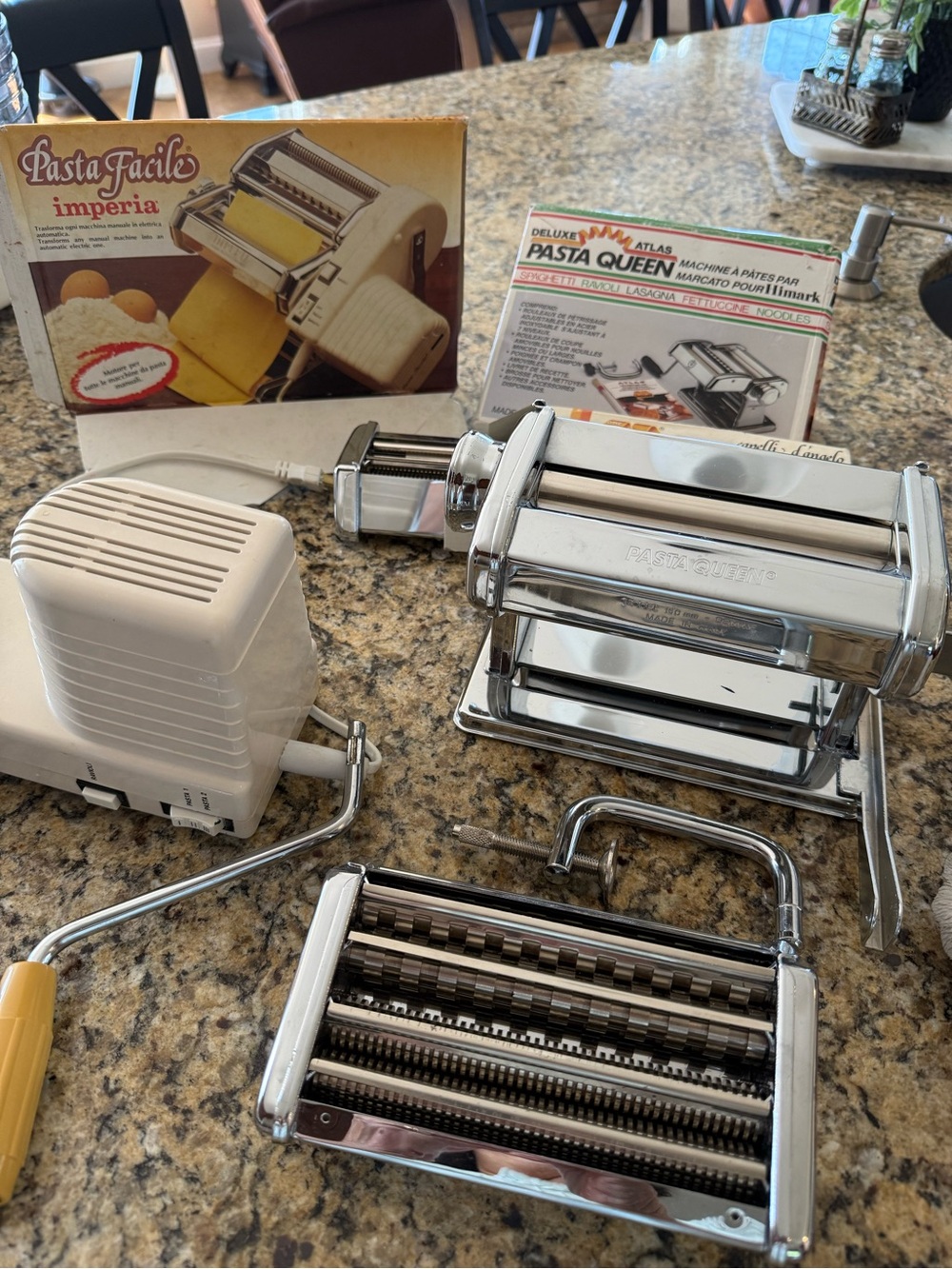 Pasta machine with Electric motor.